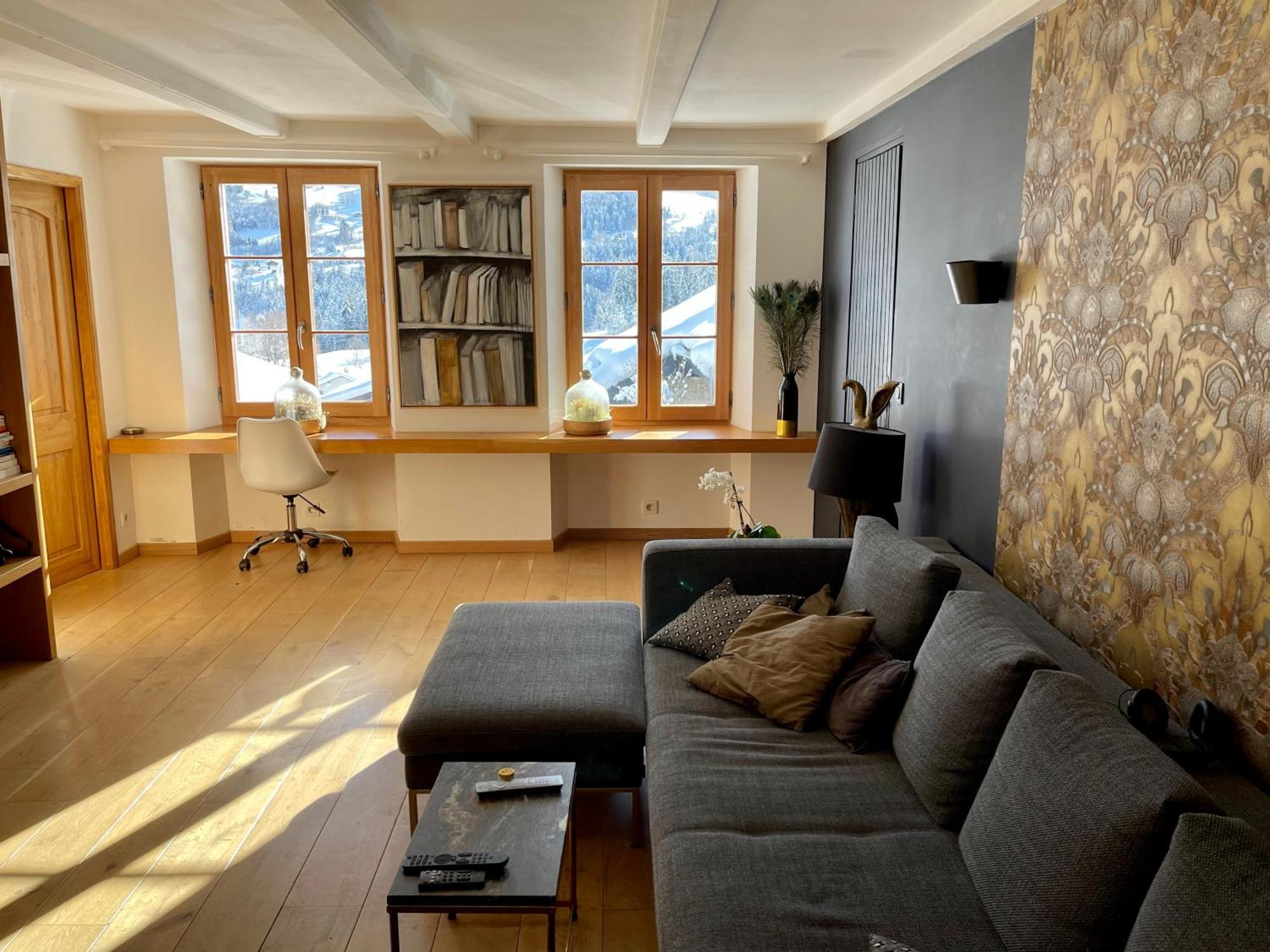 Chalet à Megève-Vauvray - Appartements tout confort, vue Mont Blanc Demi-Quartier Exterior foto